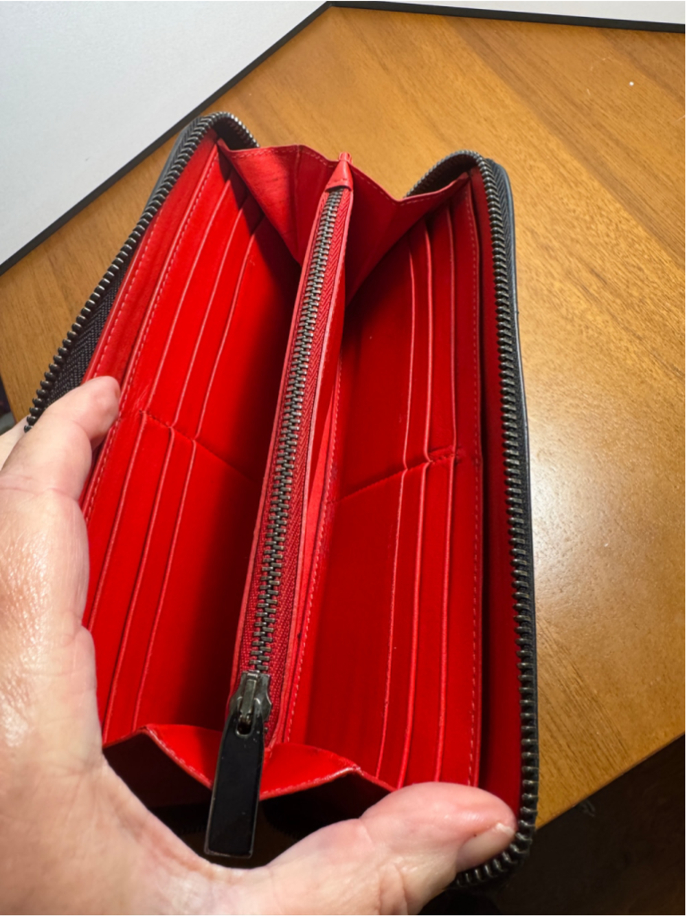 Christian Louboutin Black and Silver/Gunmetal Studded Long Wallet - Picture 12 of 12